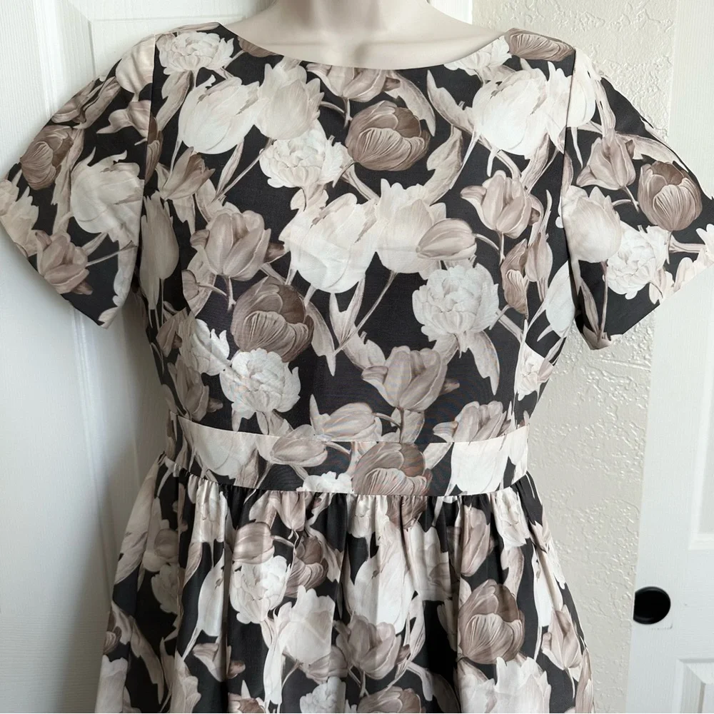 NWOT$398 J. Crew Collection Luela Antique Tulip Fit & Flare dress size 4_12